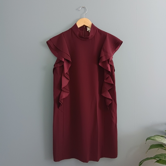 NWT Kate Spade Satin Crepe Flutter Sleeve Dress size 6 - Picture 1 of 4